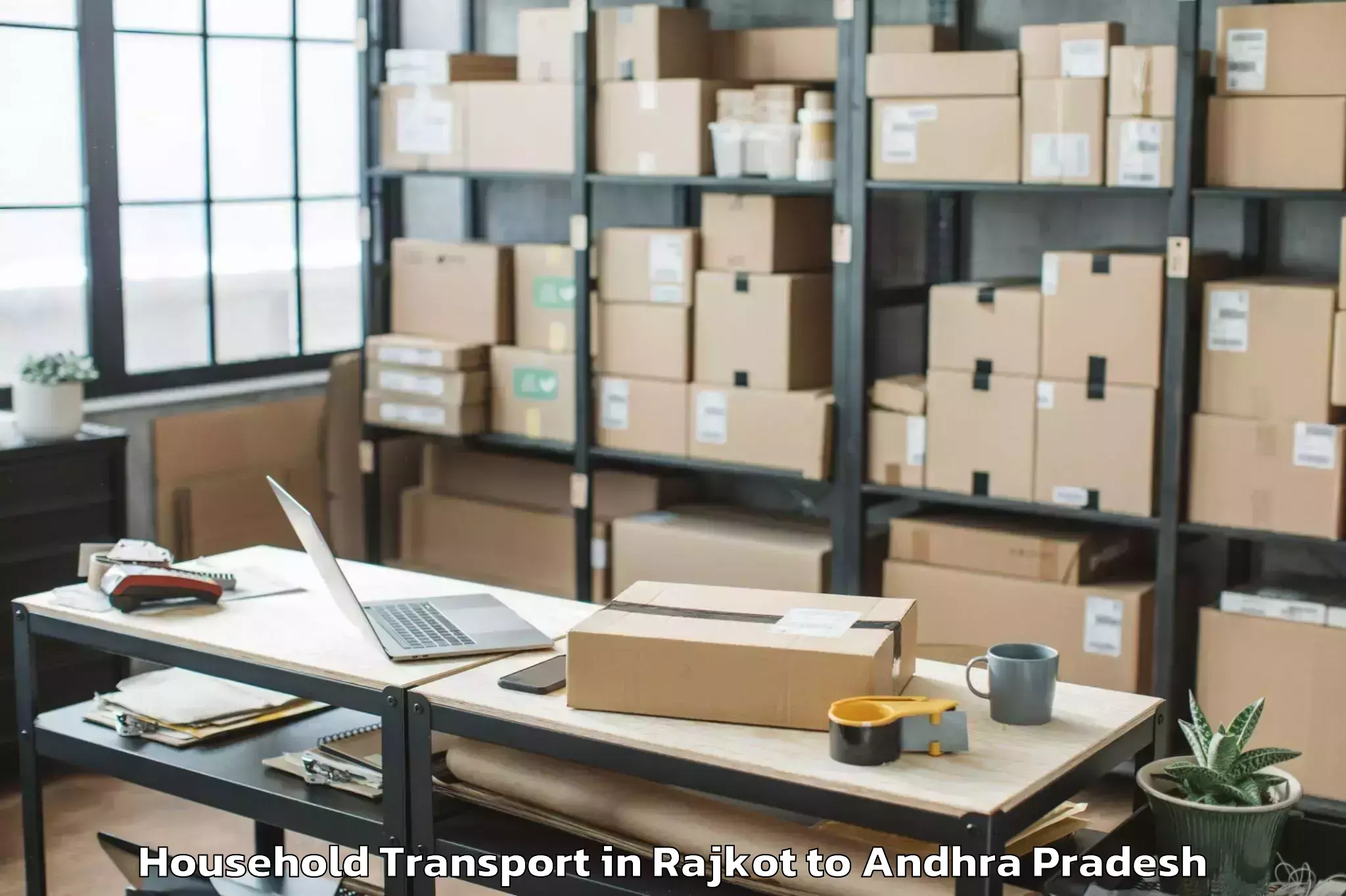 Professional Rajkot to Chirala Household Transport